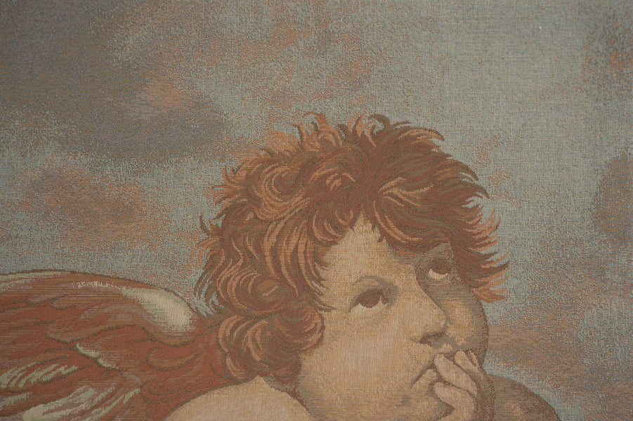 Raphaels Angel Left Italian Tapestry Cushion