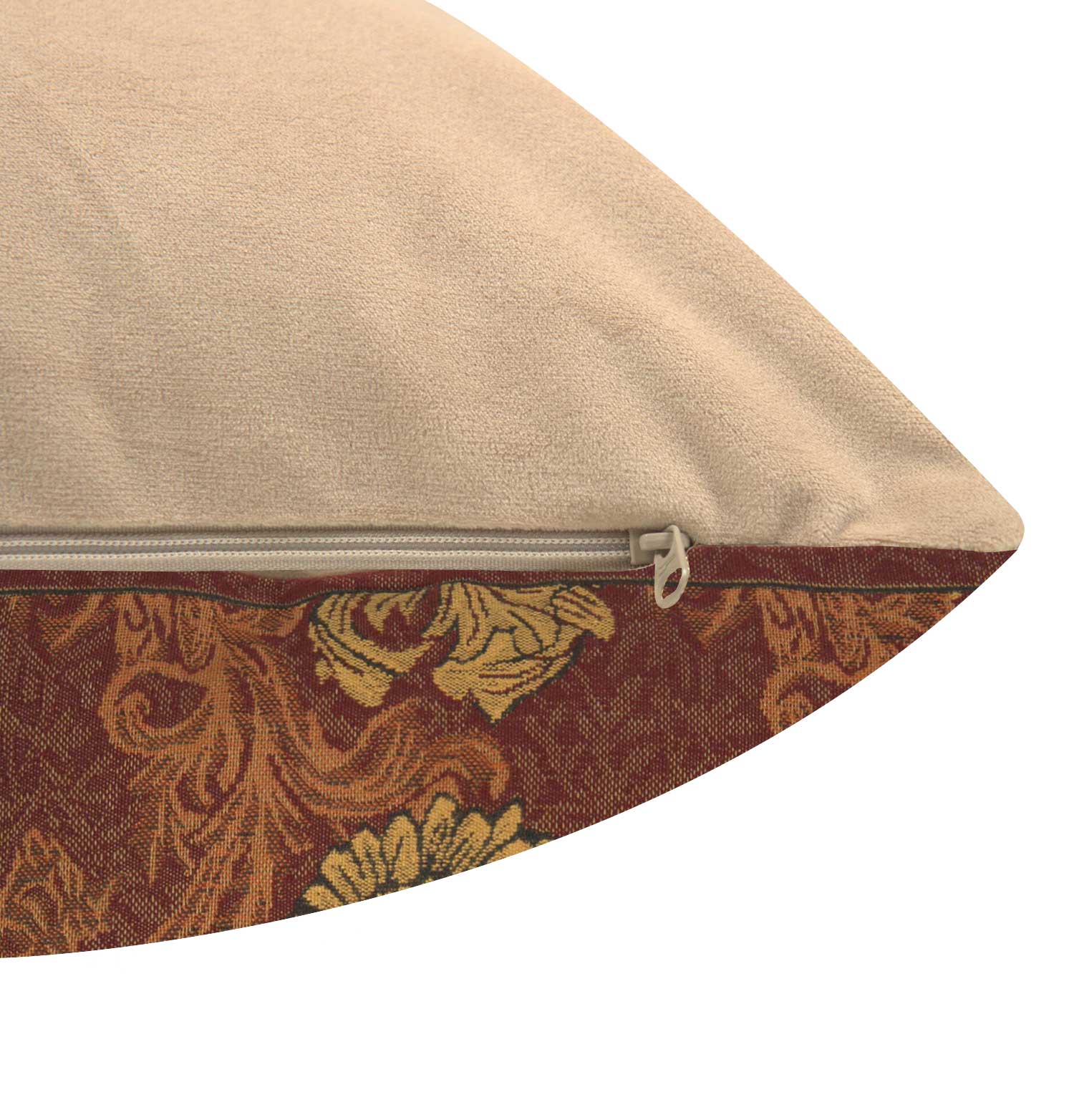 Chrysanthemum Brown Belgian Cushion Cover