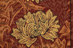 Chrysanthemum Brown Belgian Cushion Cover