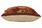 Chrysanthemum Brown Belgian Cushion Cover