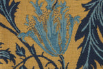 Anemone Blue Gold Belgian Cushion Cover