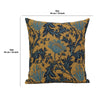 Anemone Blue Gold Belgian Cushion Cover