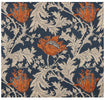 Anemone Blue Rust Belgian Cushion Cover