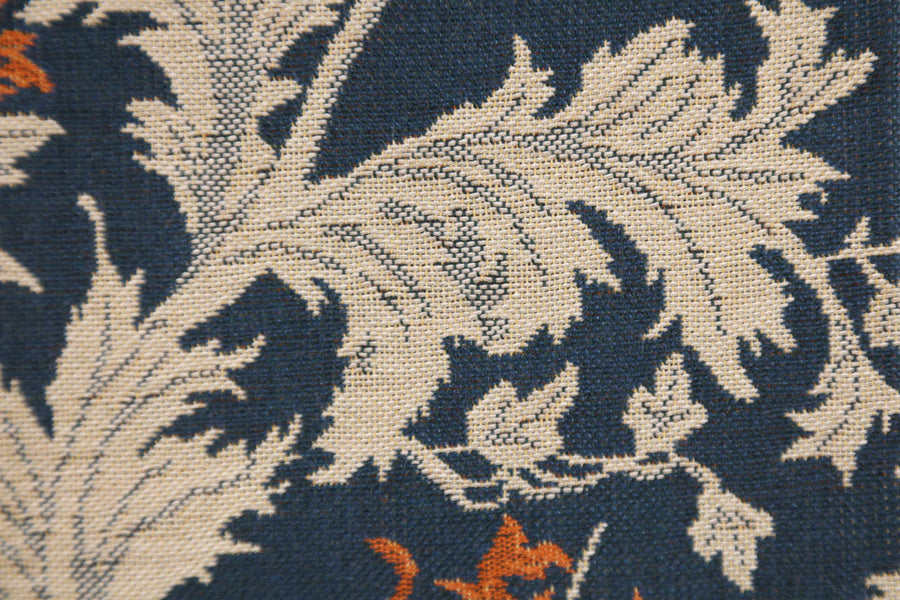 Anemone Blue Rust Belgian Cushion Cover