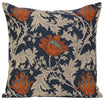 Anemone Blue Rust Belgian Cushion Cover