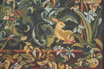 Animals with Aristoloches Green French Tapestry Cushion
