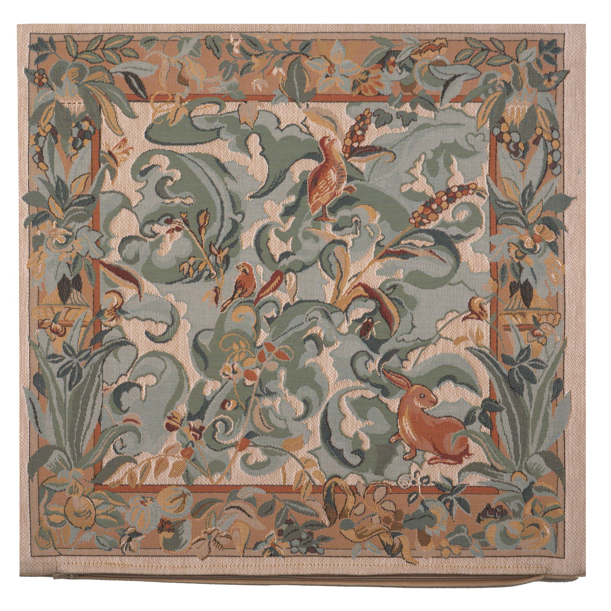 Animals with Aristoloches Light French Tapestry Cushion