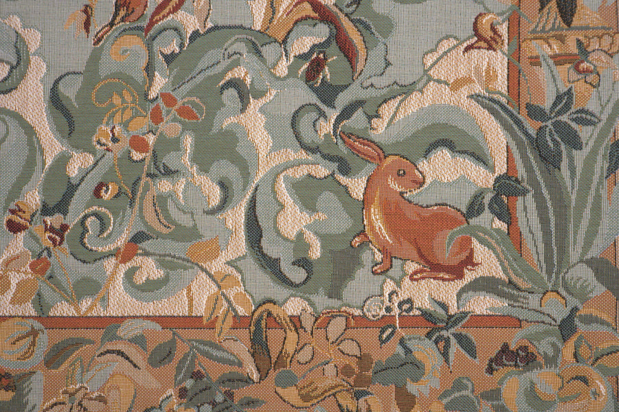 Animals with Aristoloches Light French Tapestry Cushion