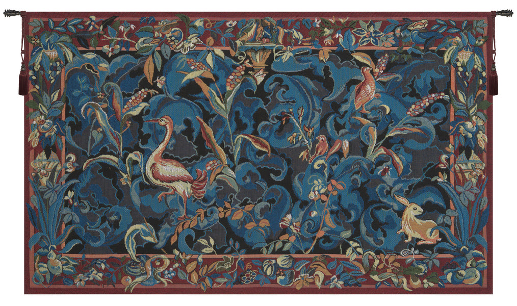 Animals Aristoloches Blue French Tapestry