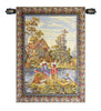 Washing by the Lake Small Vertical  Italian Tapestry Wall Hanging