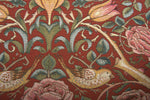 Roses and Birds Red French Tapestry Cushion