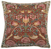 Roses and Birds Red French Tapestry Cushion