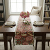 Roses and Birds II Red French Tapestry Table Runner