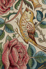 Roses and Birds II White French Tapestry Table Runner