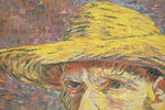 Van Gogh's Self Portrait with Straw Hat Large European Cushion Cover