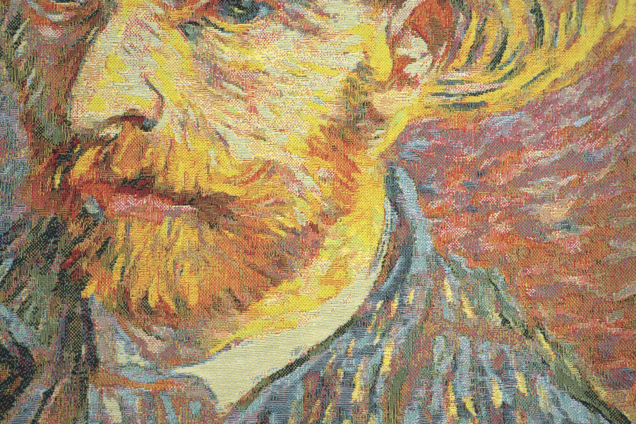 Van Gogh's Self Portrait with Straw Hat Large European Cushion Cover