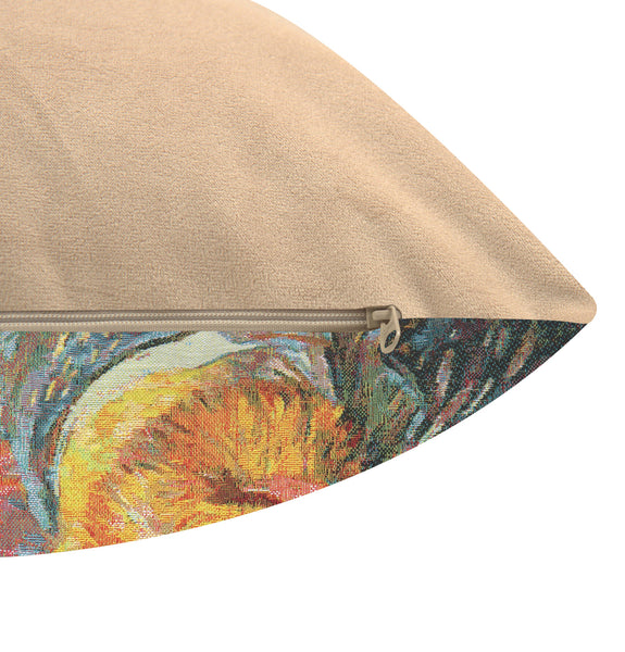 Van Gogh's Self Portrait with Straw Hat Small European Cushion Cover