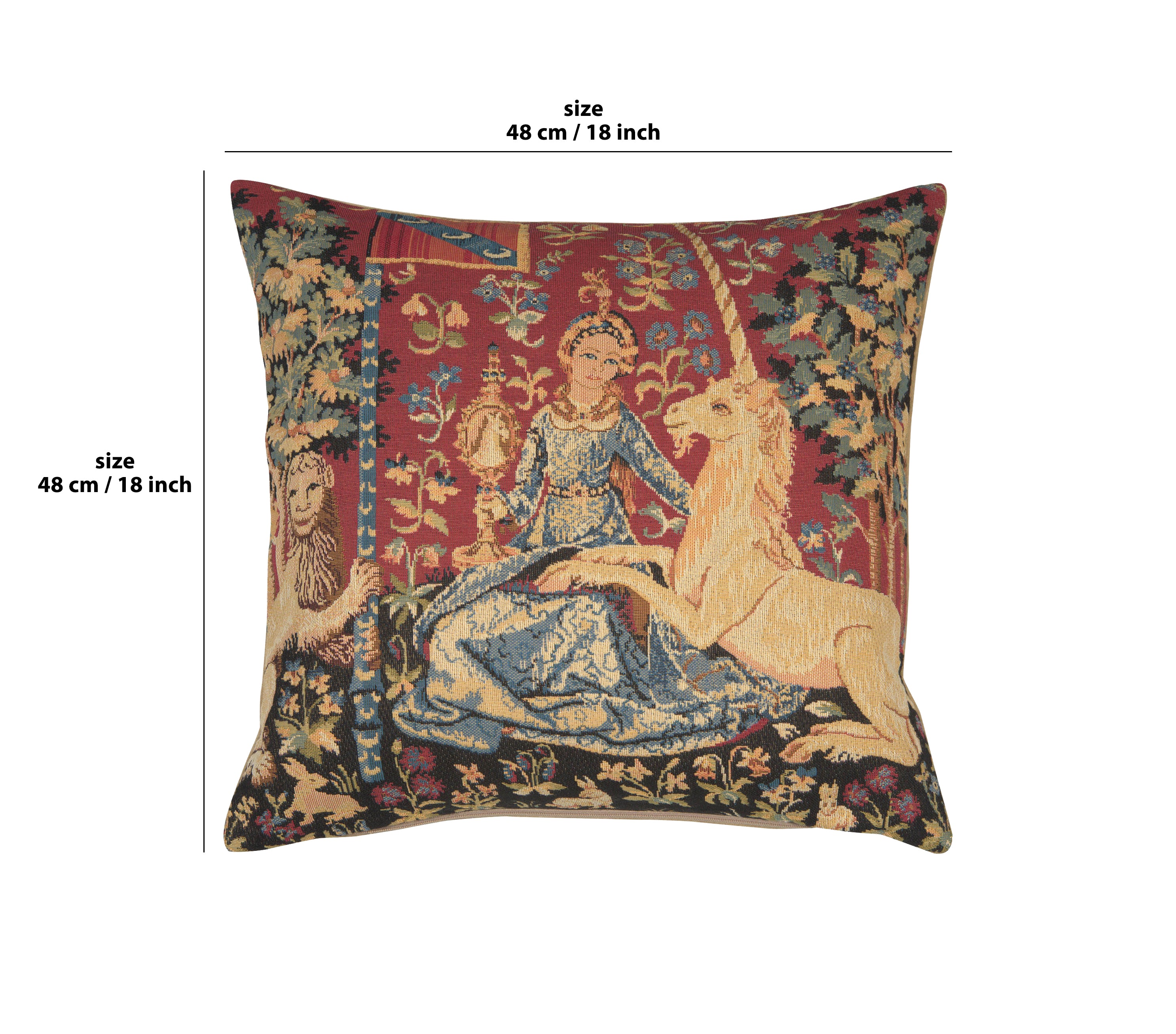 Medieval View Large European Cushion Cover