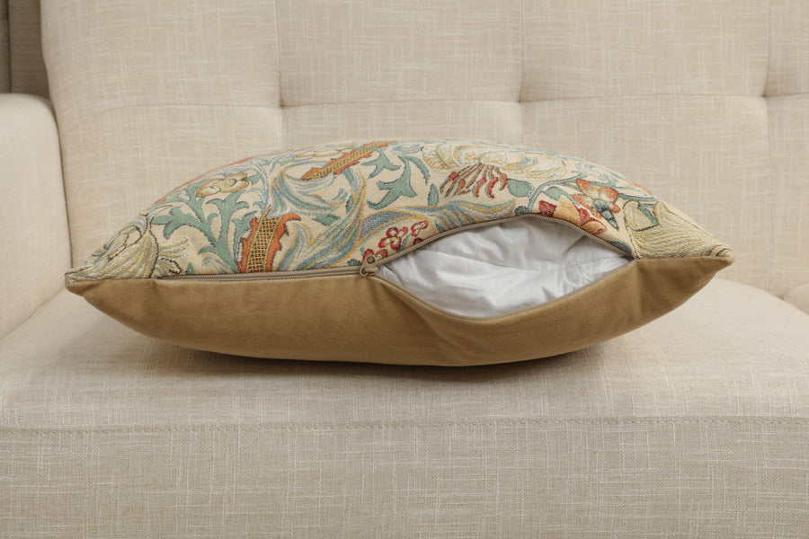 Golden Lily Light William Morris European Cushion Cover