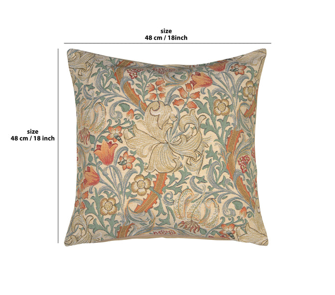 Golden Lily Light William Morris European Cushion Cover
