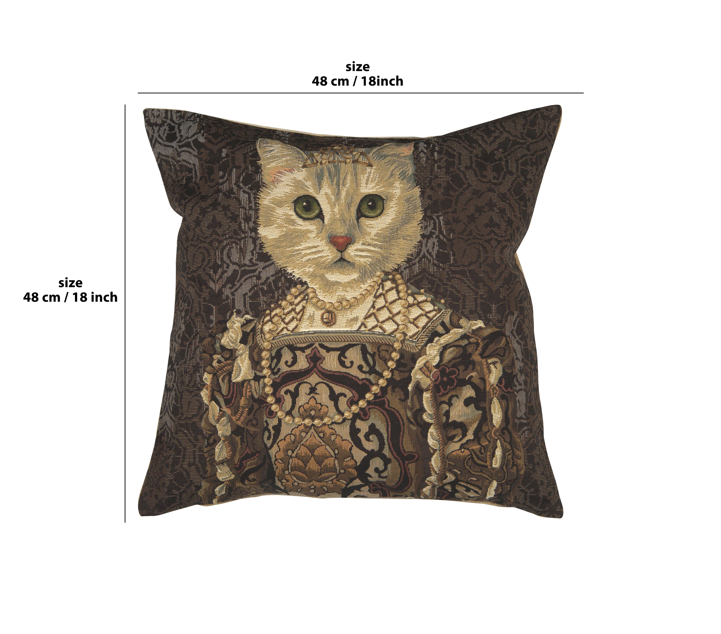 Cat With Crown B European Cushion Cover