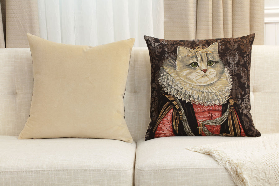 Cat With Crown C European Cushion Cover