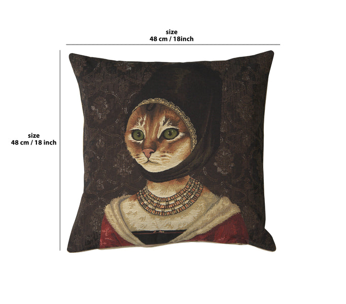 Cat With Hat A European Cushion Cover