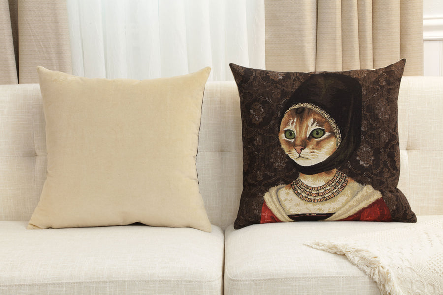 Cat With Hat A European Cushion Cover