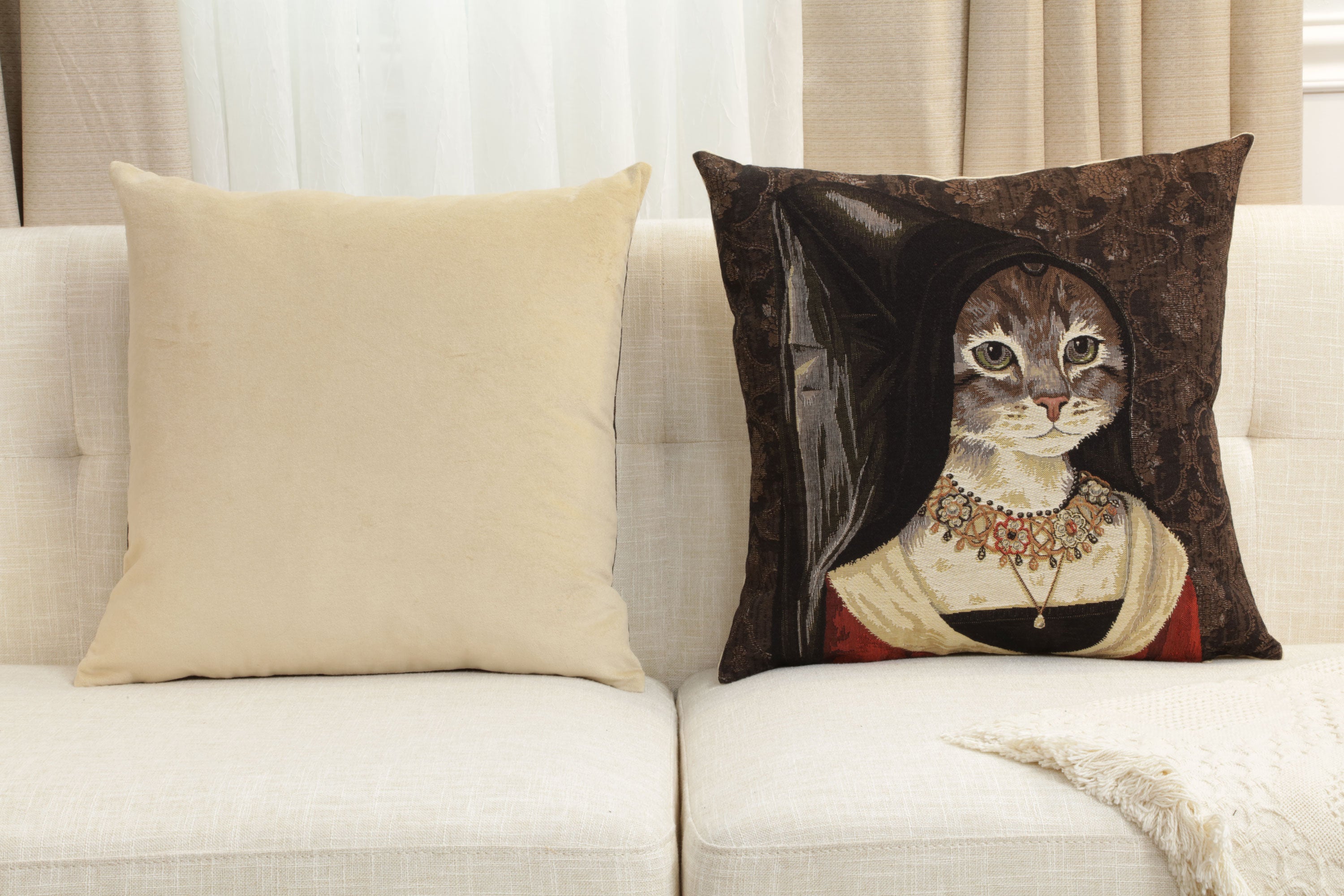 Cat With Hat B European Cushion Cover