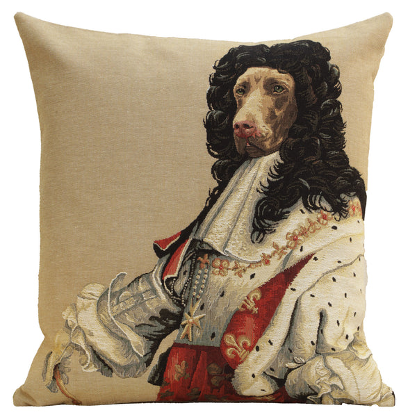 Chien Louis XIV European Cushion Cover