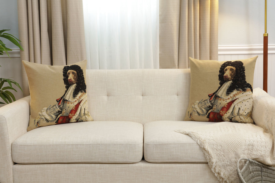 Chien Louis XIV European Cushion Cover