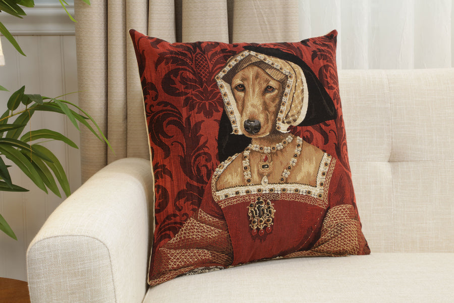 Chien Claude de France European Cushion Cover
