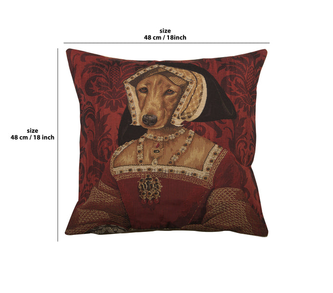 Chien Claude de France European Cushion Cover