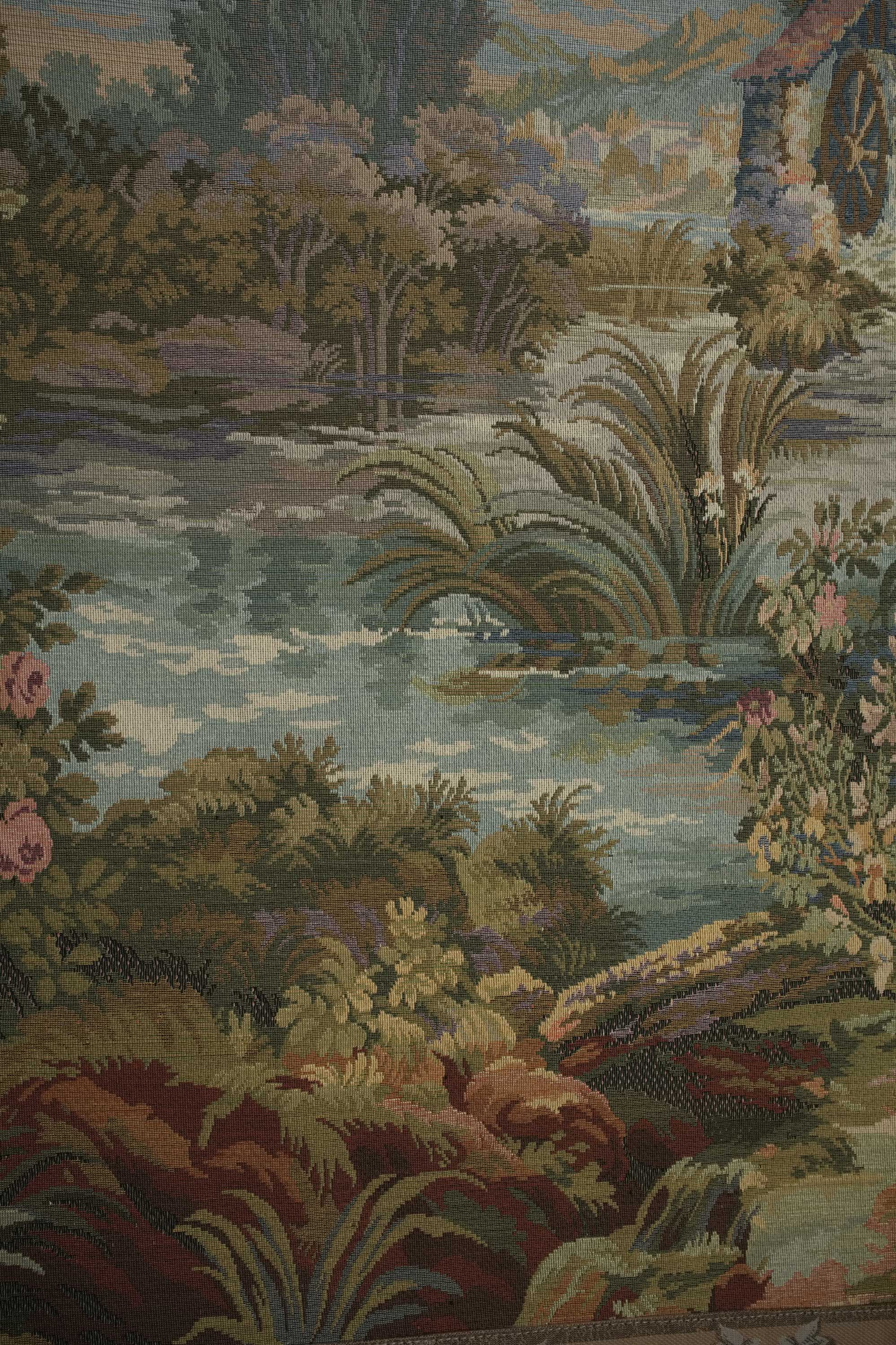 Old Mill Gold Vertical Italian Tapestry