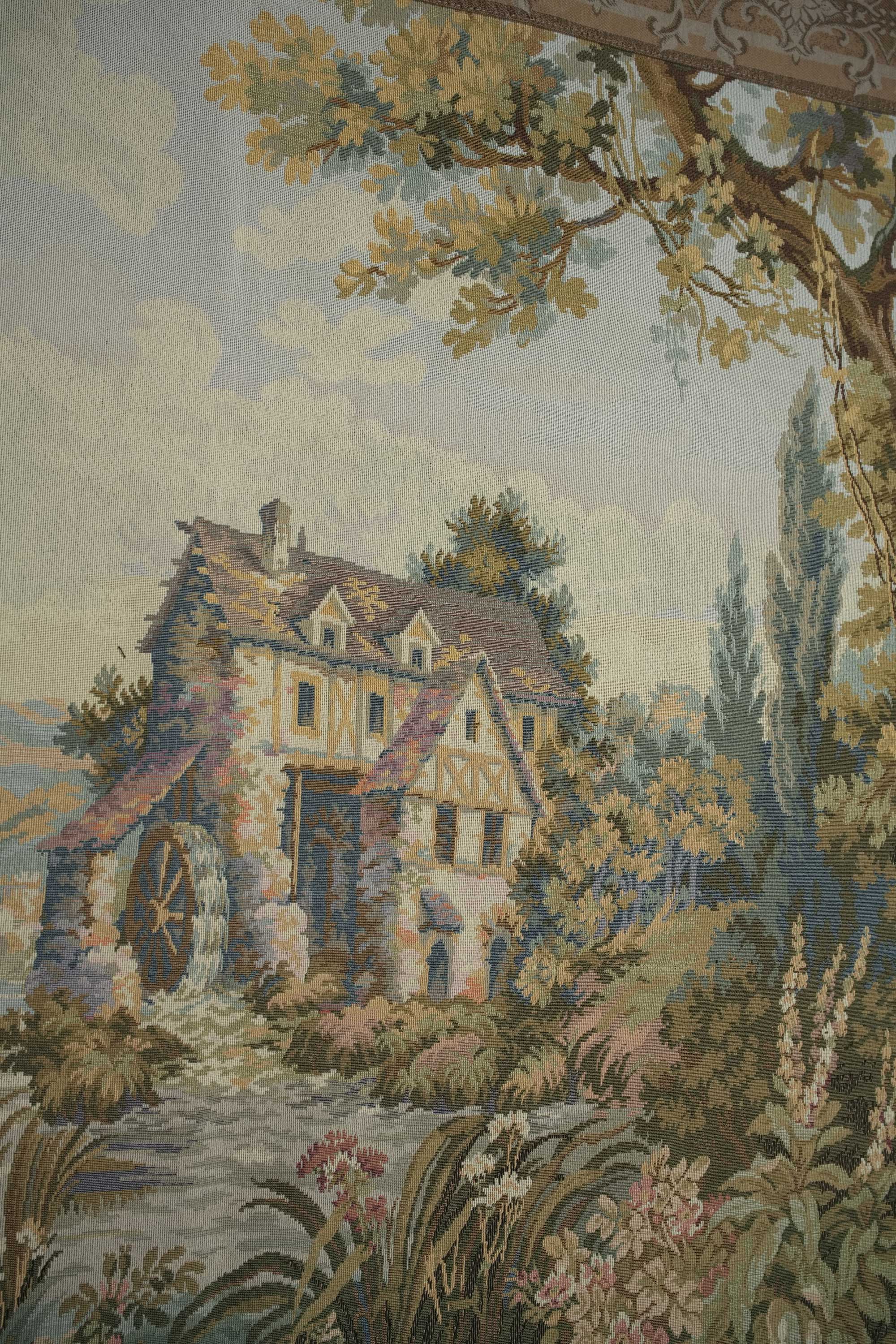 Old Mill Gold Vertical Italian Tapestry