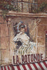 Evening at the Cafe Medium Fine Art Tapestry