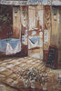Evening at the Cafe Medium Fine Art Tapestry
