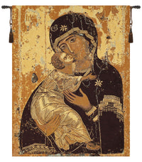 Madonna Di Vladimir Italian Tapestry Wall Hanging by Alberto Passini