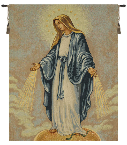 Madonna Miracolosa Italian Tapestry Wall Hanging