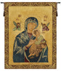 Madonna Perpetuo Soccorso Italian Tapestry Wall Hanging