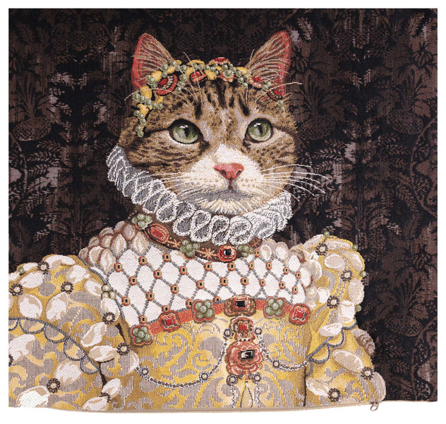 Grey Cat Sisi European Cushion Cover