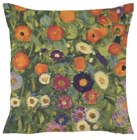 Flower Garden III Klimt European Cushion Cover by Gustav Klimt