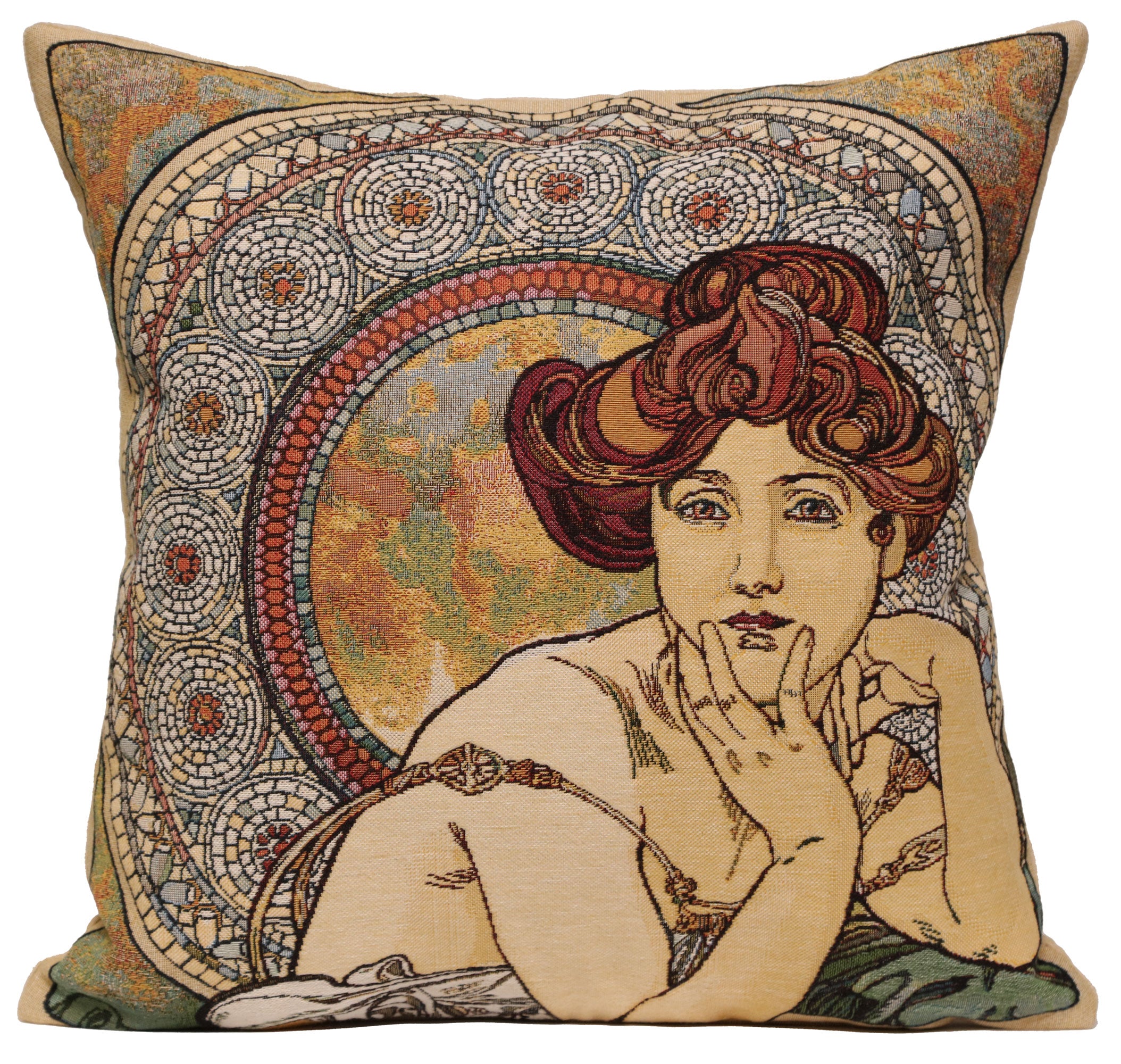 Mucha Topaz I European Cushion Cover