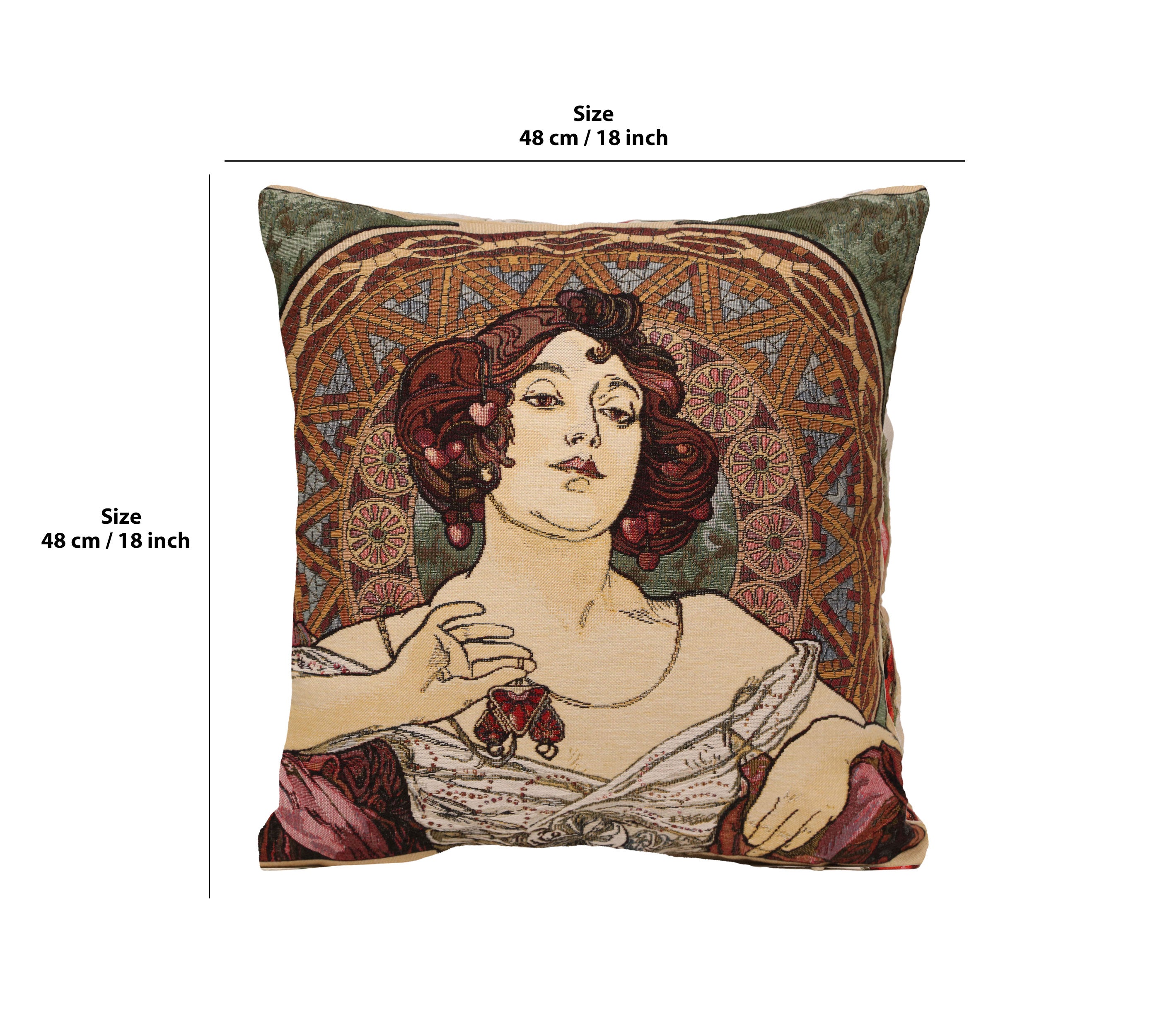 Mucha Rubis Stone I European Cushion Cover