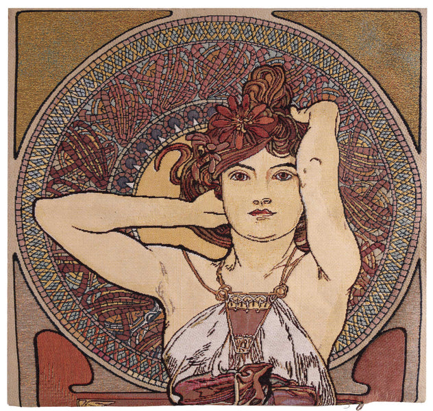 Mucha Amethyste I European Cushion Cover