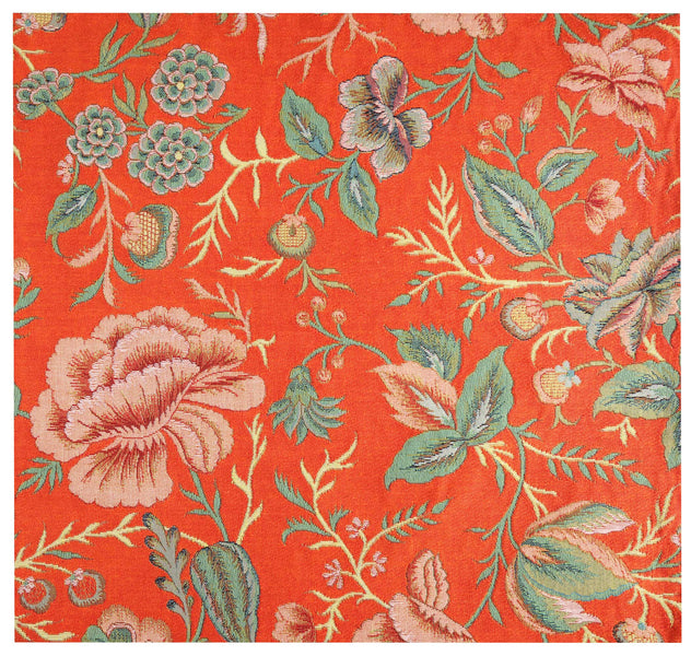 Peony Orange A French Tapestry Cushion