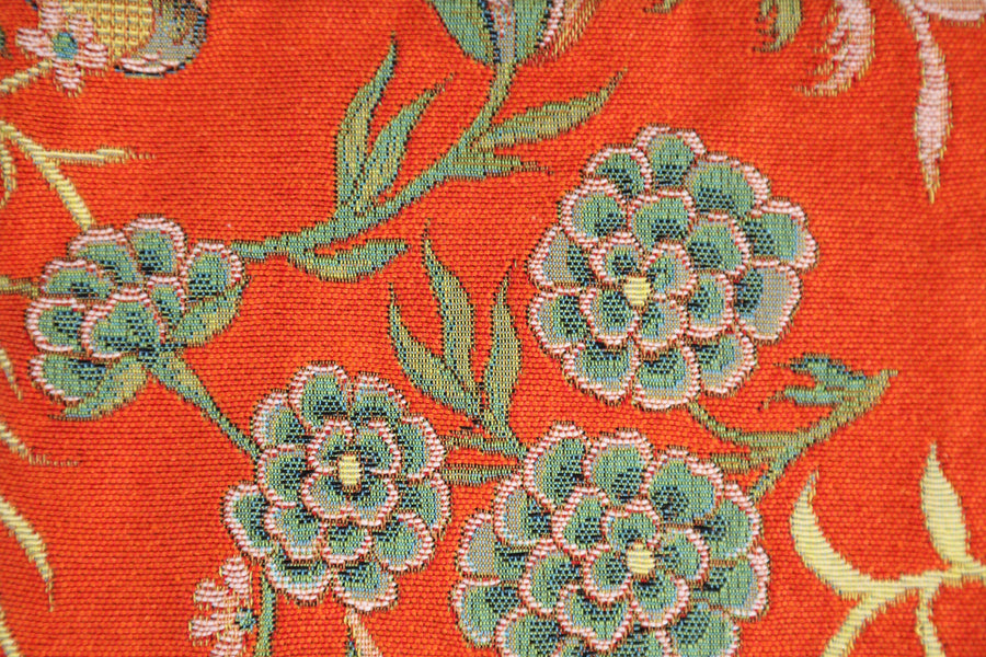Peony Orange A French Tapestry Cushion