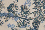 The Chinese on a Wheelbarrow Blue French Tapestry Cushion