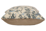 The Chinese on a Wheelbarrow Blue French Tapestry Cushion