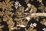 The Chinese on a Wheelbarrow Black French Tapestry Cushion